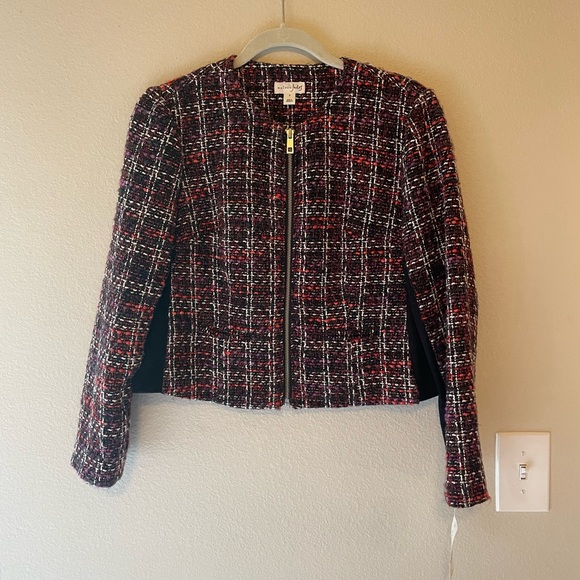 NWT Madison Jules Tweed Zip Jacket - Picture 2 of 8
